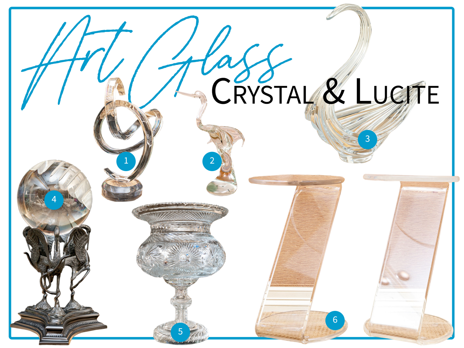 Fabulous Arlington TX Online Estate Staff Picks - Art Glass, Crystal, & Lucite